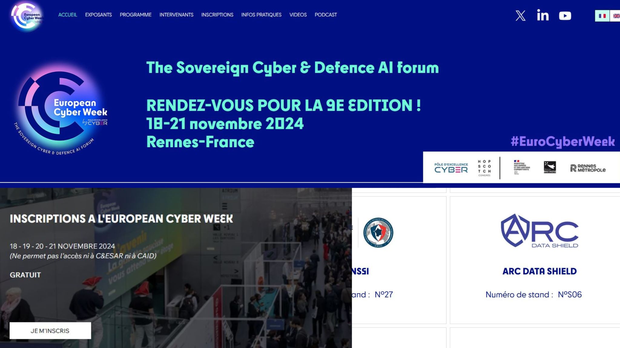 ARC Data Shield à l’European Cyber Week 2024 : Découvrez nos solutions innovantes pour la cybersécurité